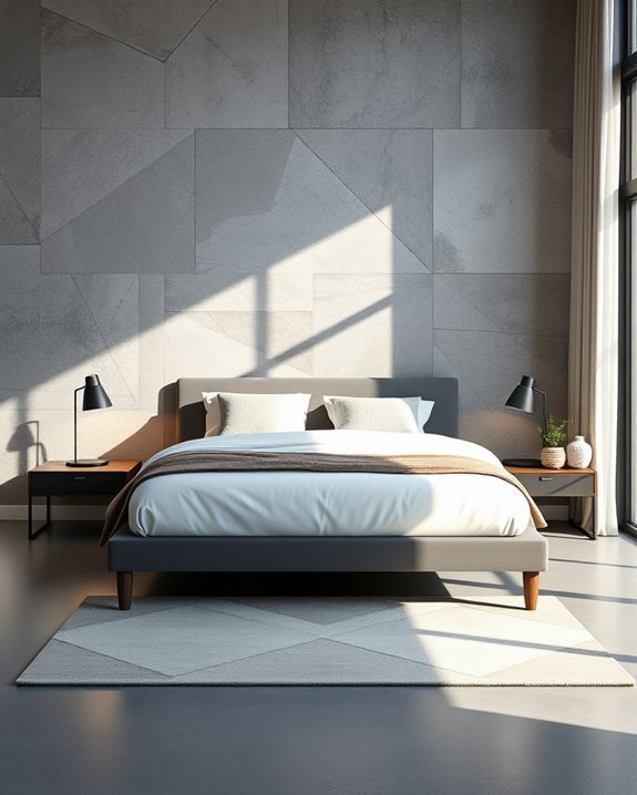 abstract concrete wall art