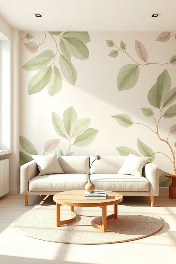 abstract floral wall decor