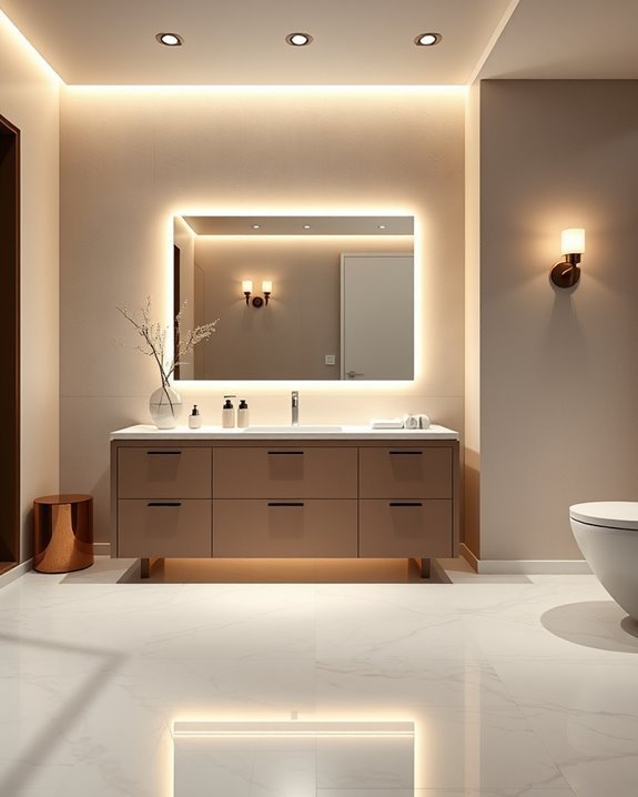 accent lights enhance ambiance