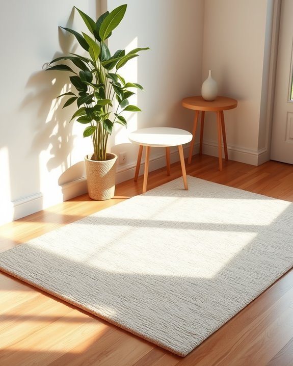 accent rug enhances ambiance