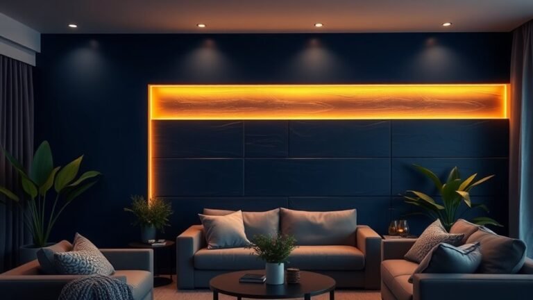 accent walls with lighting