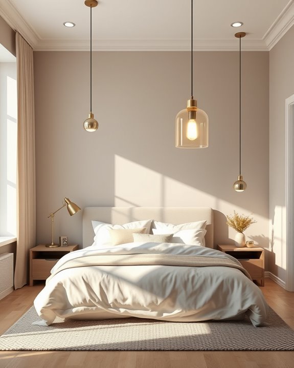 adjustable dimmed bedroom lighting