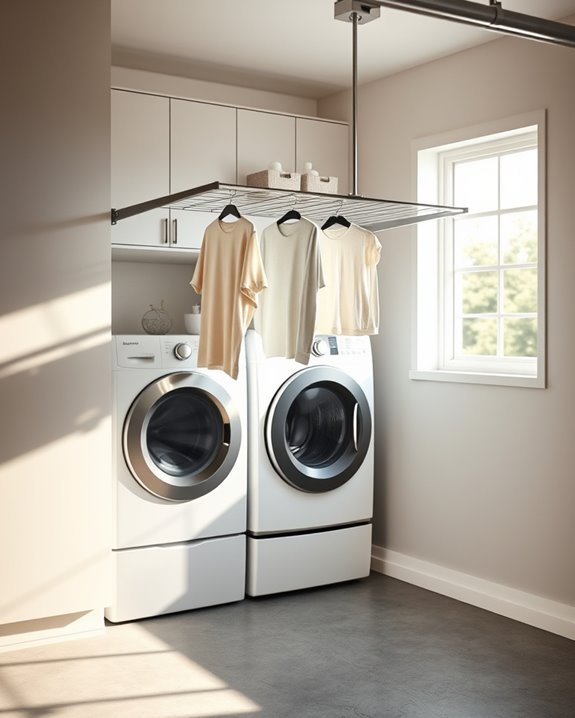 adjustable pull out drying racks