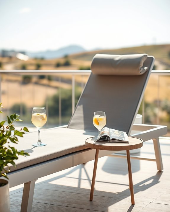 adjustable sun lounger comfort