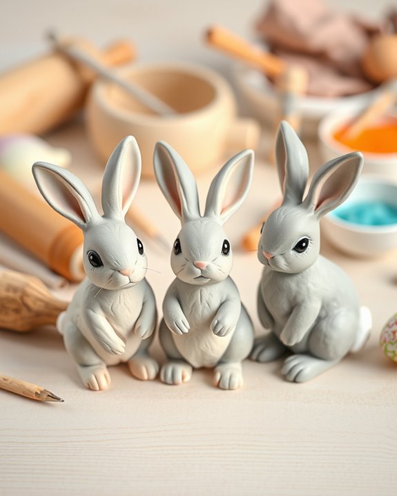 adorable bunny figurine crafts