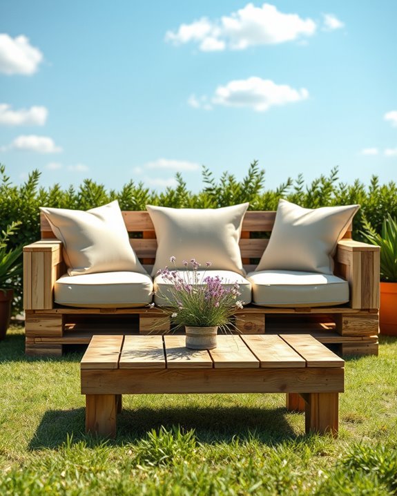 affordable outdoor pallet sofa