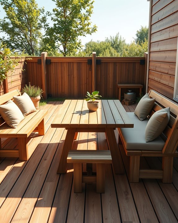 affordable wooden deck design