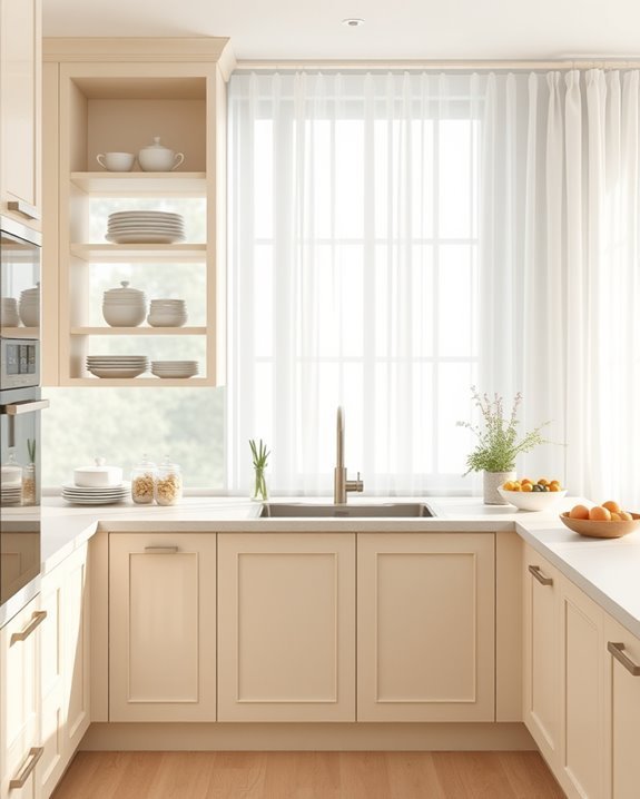 airy cream kitchen design