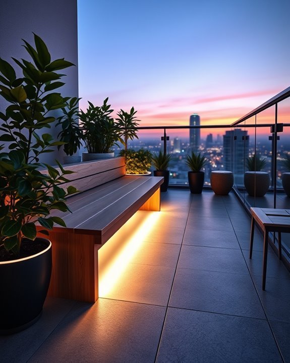 ambient under bench lighting enhancement