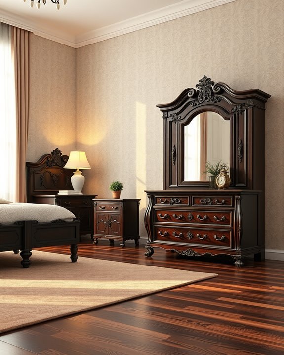 antique dark wood elegance