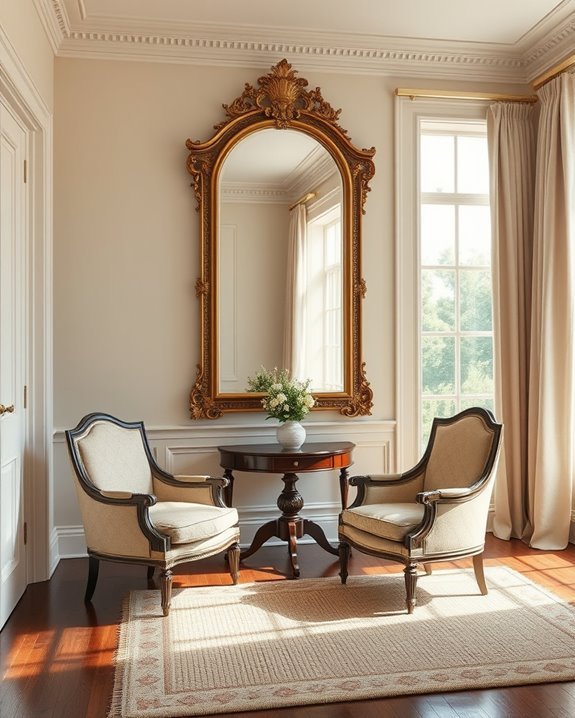 antique mirrors enhance interiors