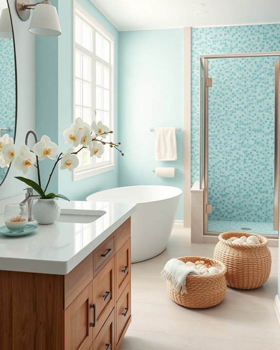 aqua and turquoise bathroom serenity