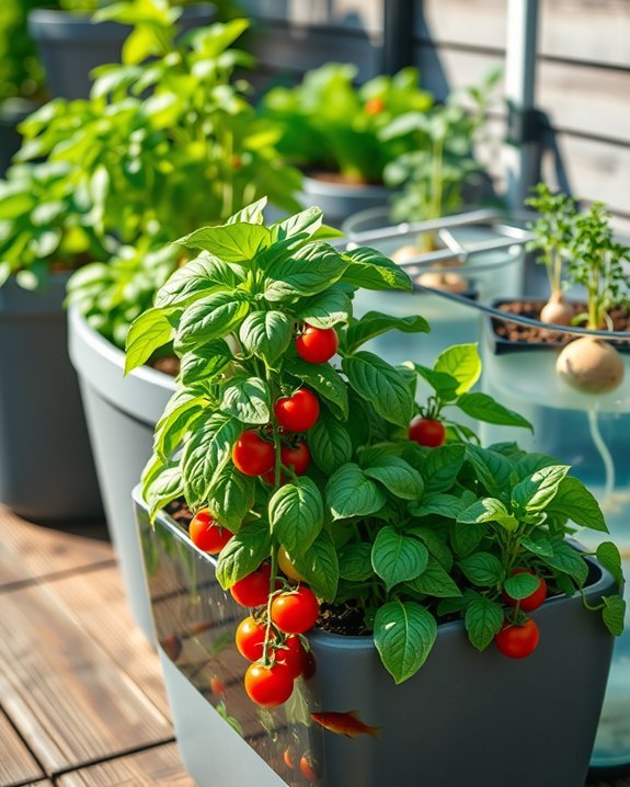 aquaponics enhances container gardening
