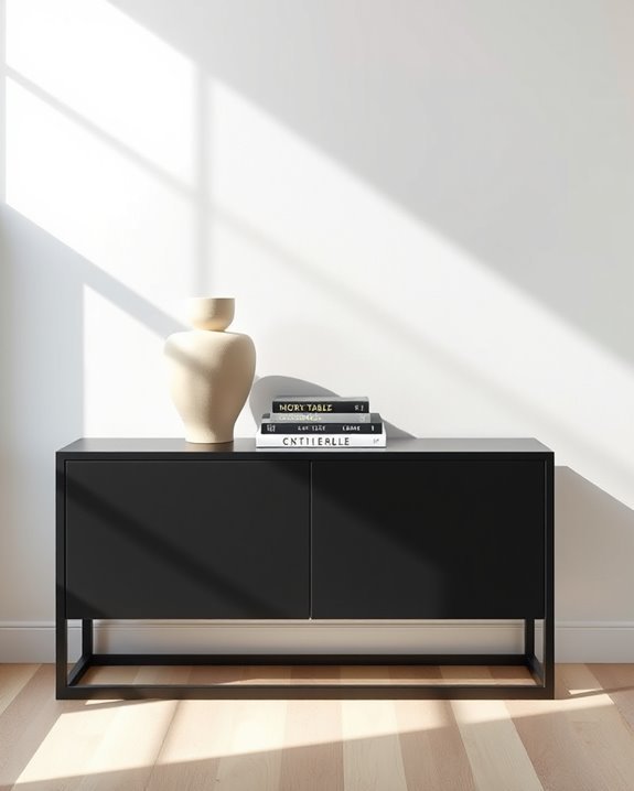architectural black console elegance