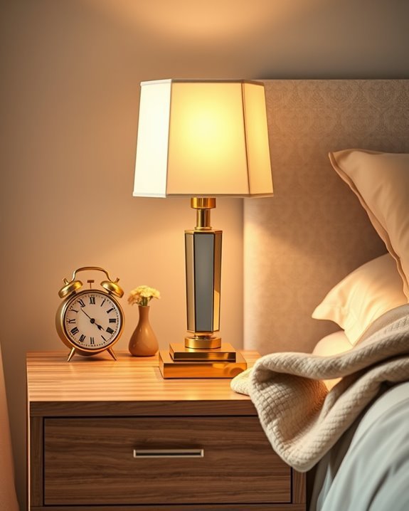 art deco cozy bedroom lighting