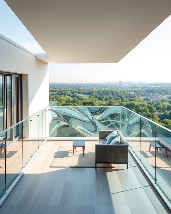 art glass balcony design