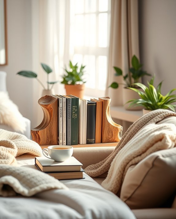 artisanal bookends for decor