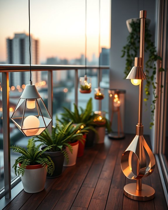 artistic balcony light fixtures