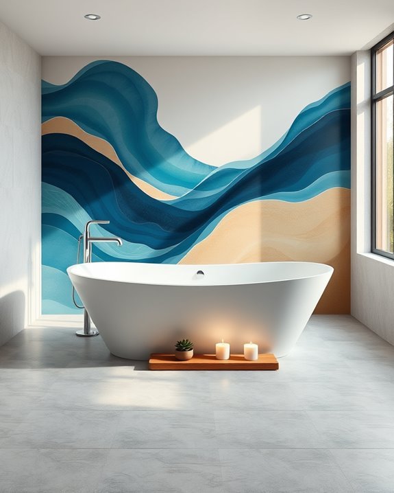 artistic bathroom mural inspiration