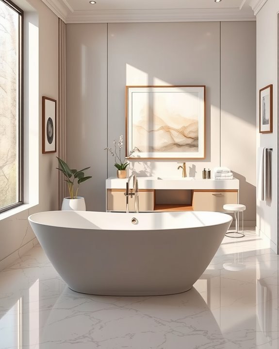 artistic bathroom wall displays