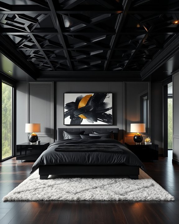 artistic black ceiling transformations