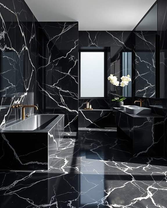 artistic black marble elegance