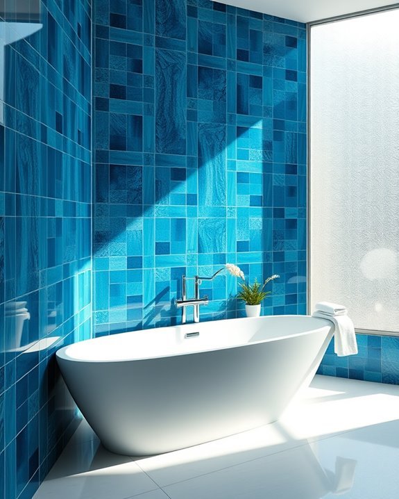 artistic blue tile designs