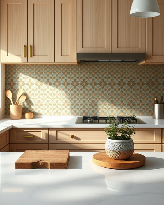 artistic bold backsplash design