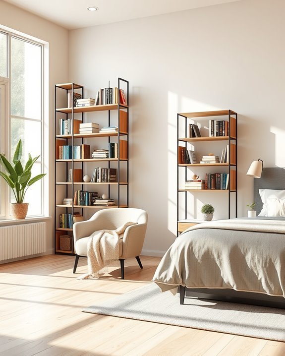 artistic bookshelf focal points