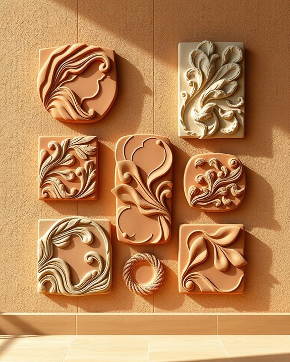 artistic clay wall decor