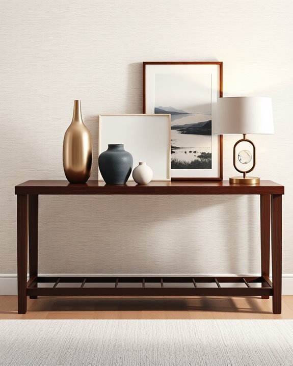 artistic console table styling
