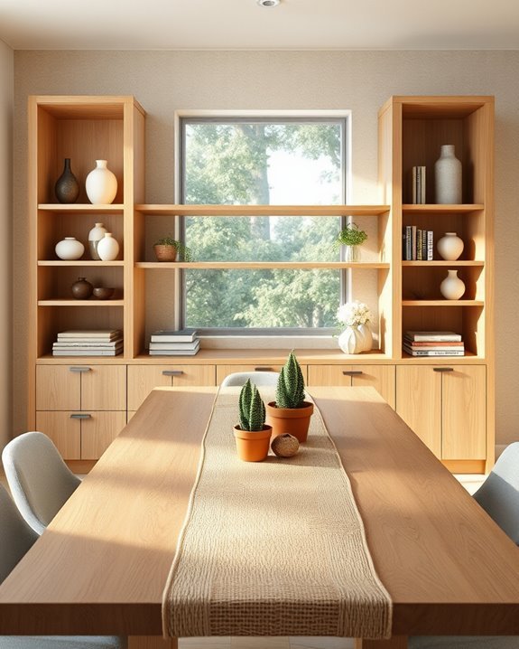 artistic dining room shelves