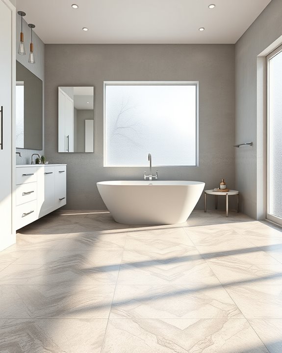 artistic durable bathroom floors
