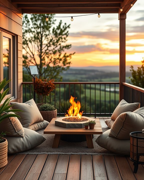 artistic fire pit ambiance