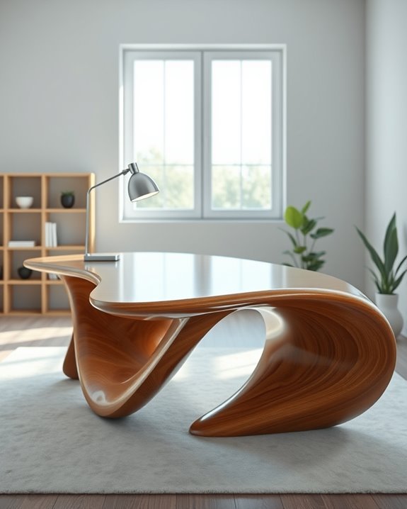 artistic functional desk design