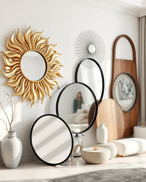 artistic functional mirror decor