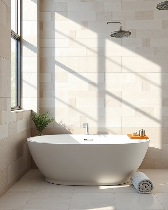 artistic grout color contrast