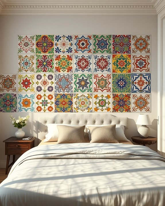 artistic hand painted tiles