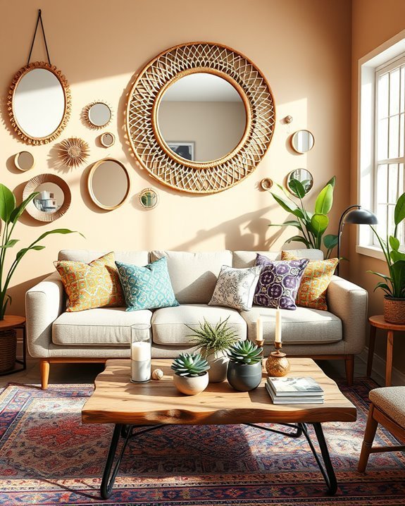 artistic mirrors enhance ambiance