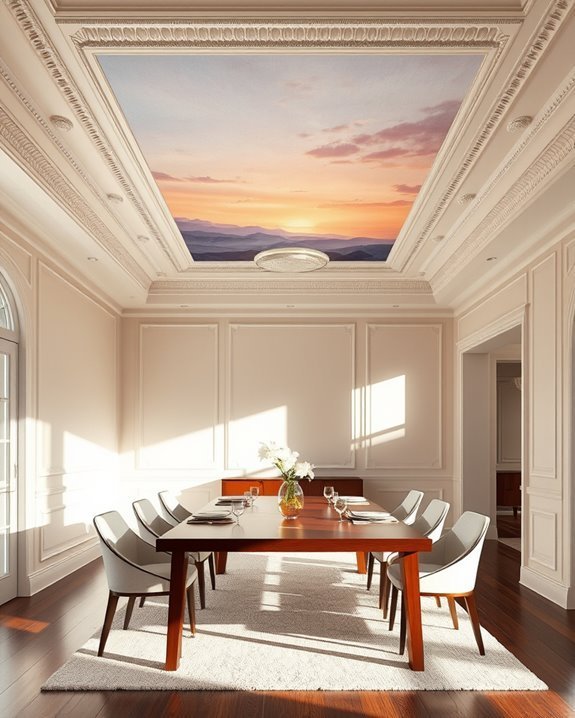 artistic murals enhance ambiance