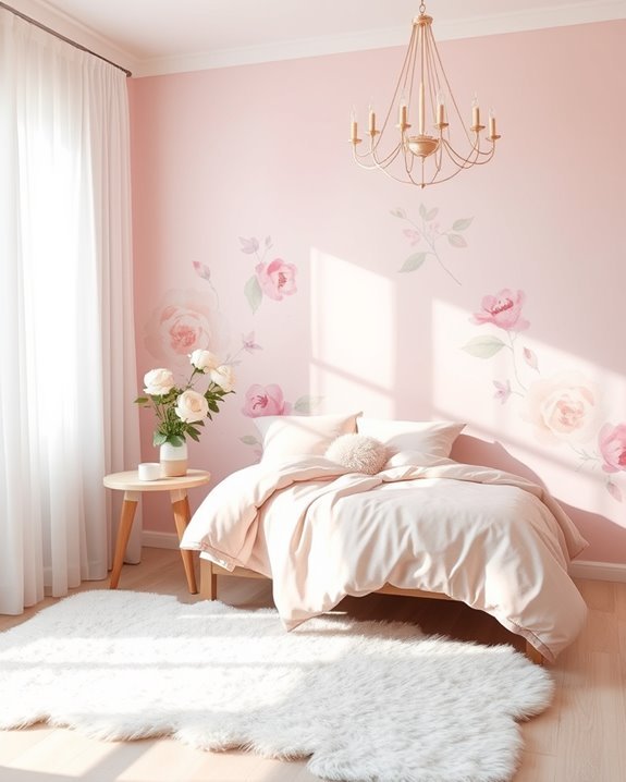 artistic pink mural transformation