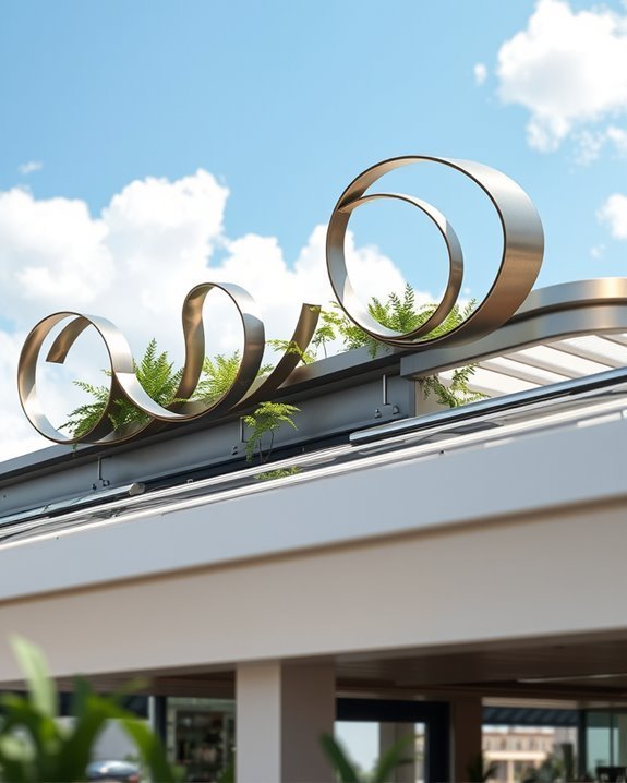 artistic roof sculptures enhance aesthetics