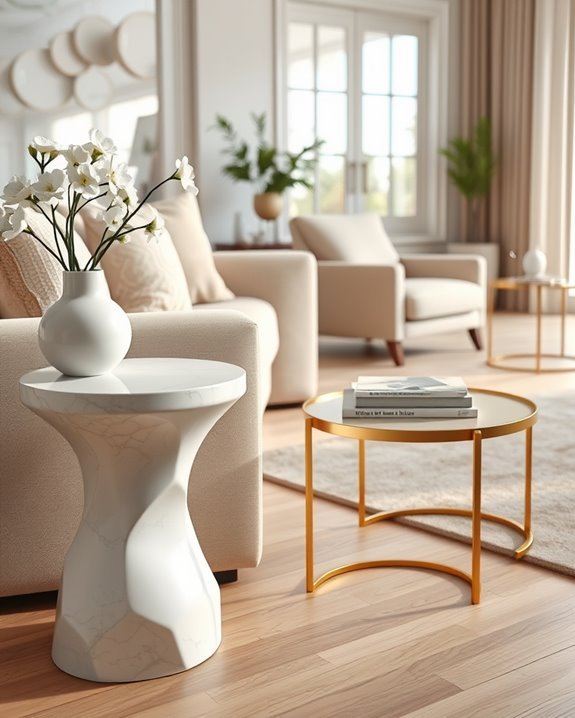 artistic side table selection