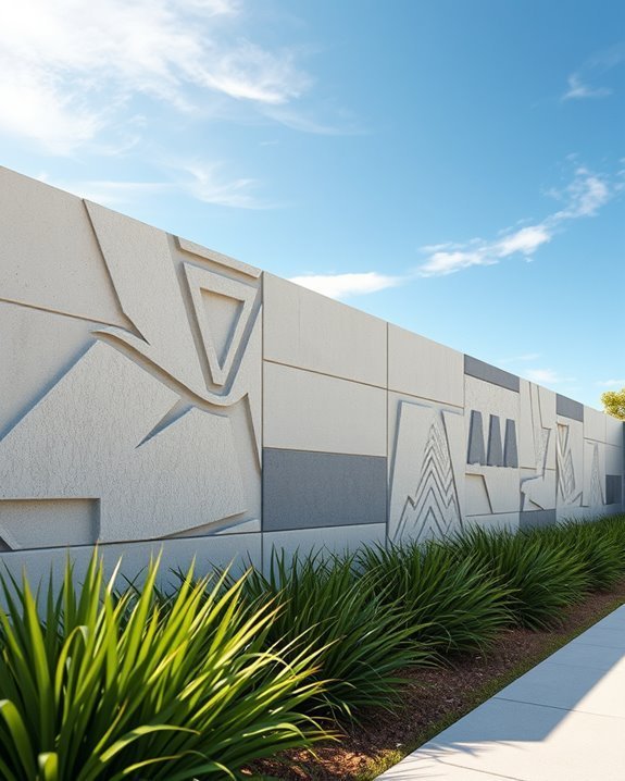 artistic textured concrete walls