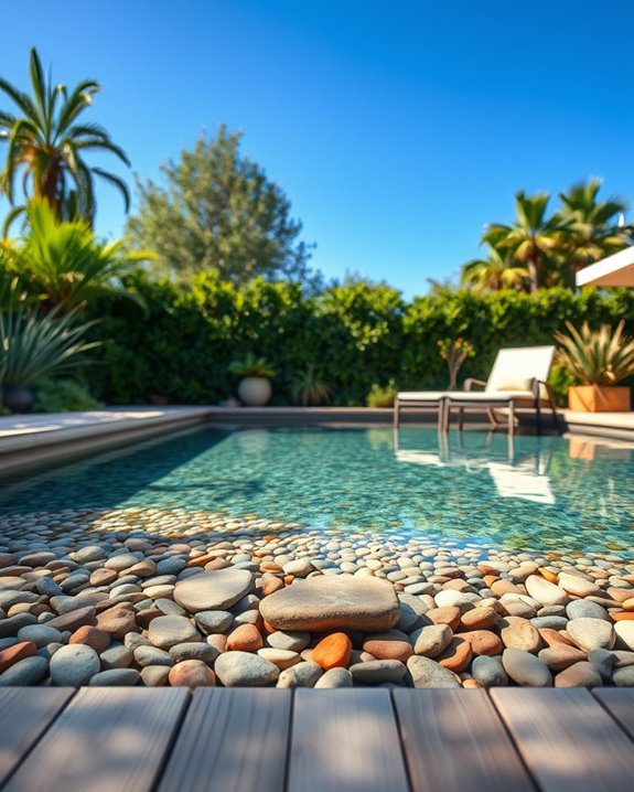 artistic textured pool bottom