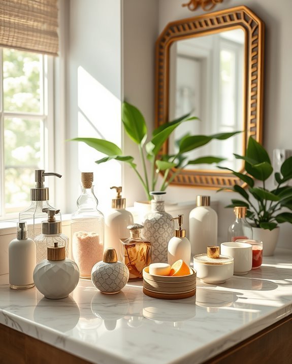 artistic toiletries display ideas