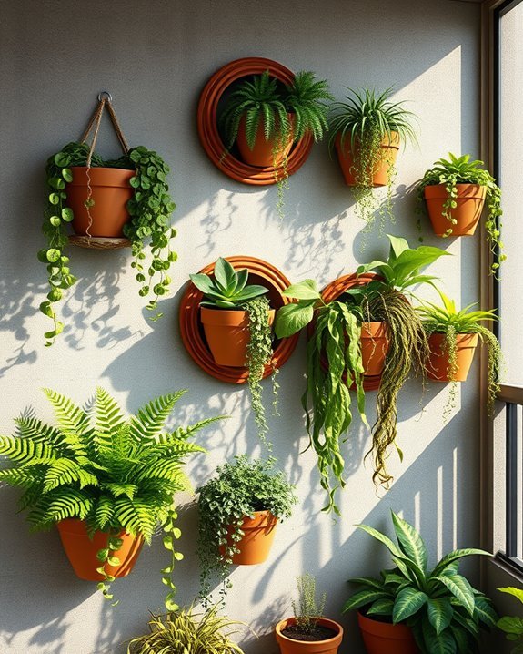 artistic vertical planter displays