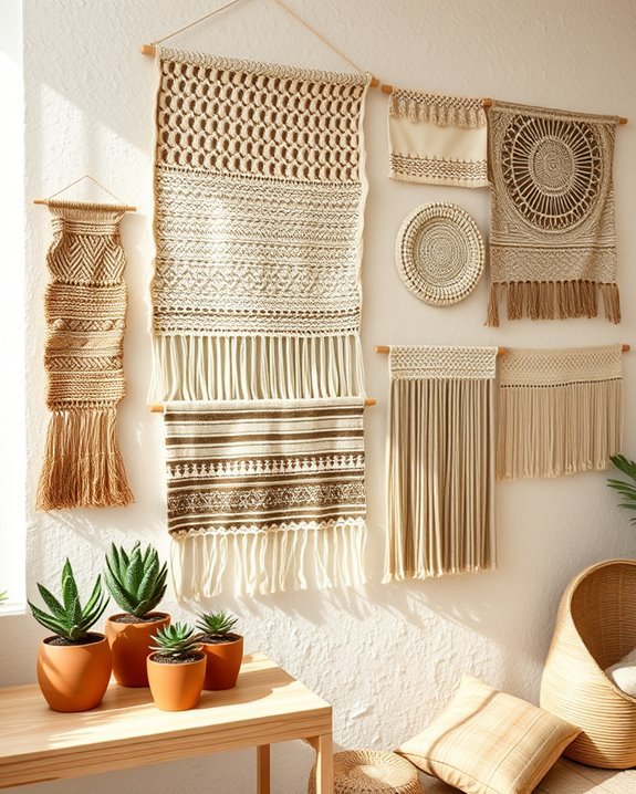 artistic woven tapestry decor