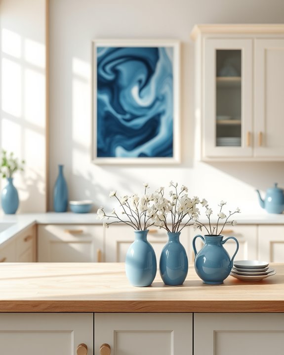 artwork enhances kitchen aesthetics
