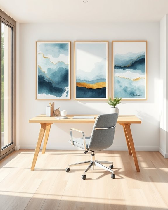artwork enhances workspace personality